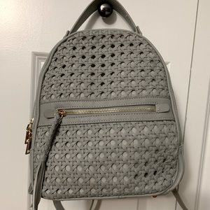 SOLD Gray woven backpack
